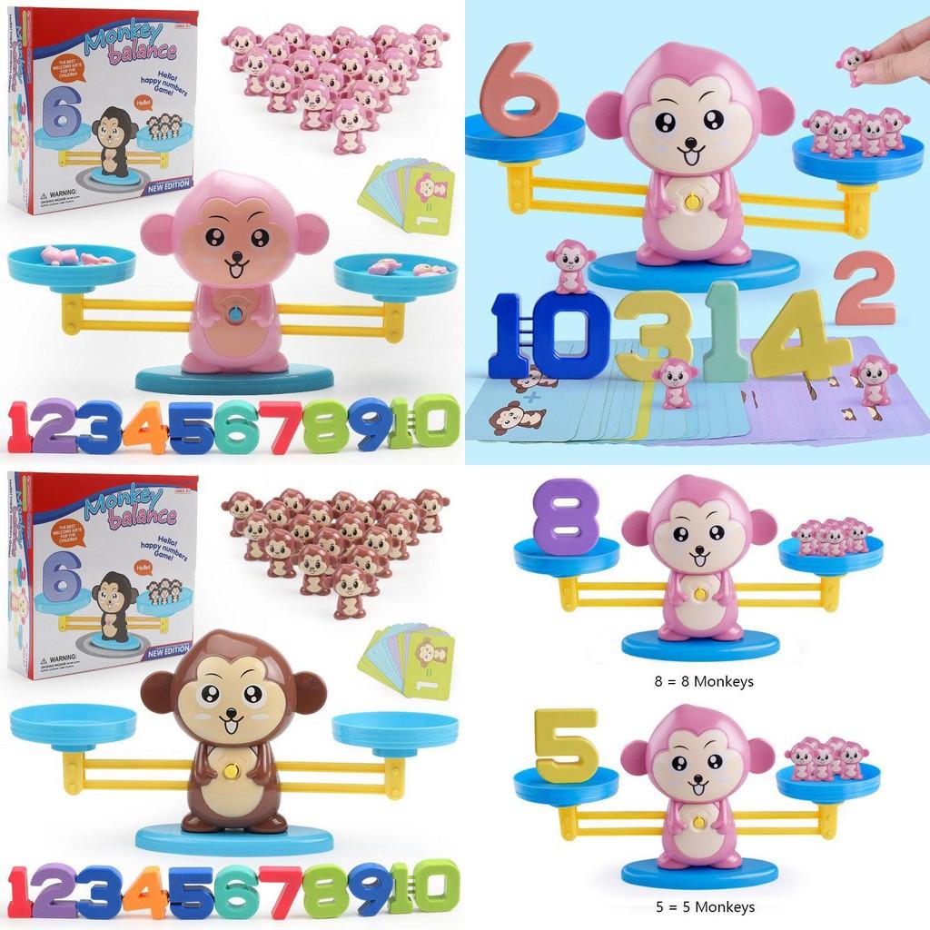 Lustiges Mathe-Zählspiel für Kinder Affen-Balance-Spielzeug-Set für Vorschulkinder
