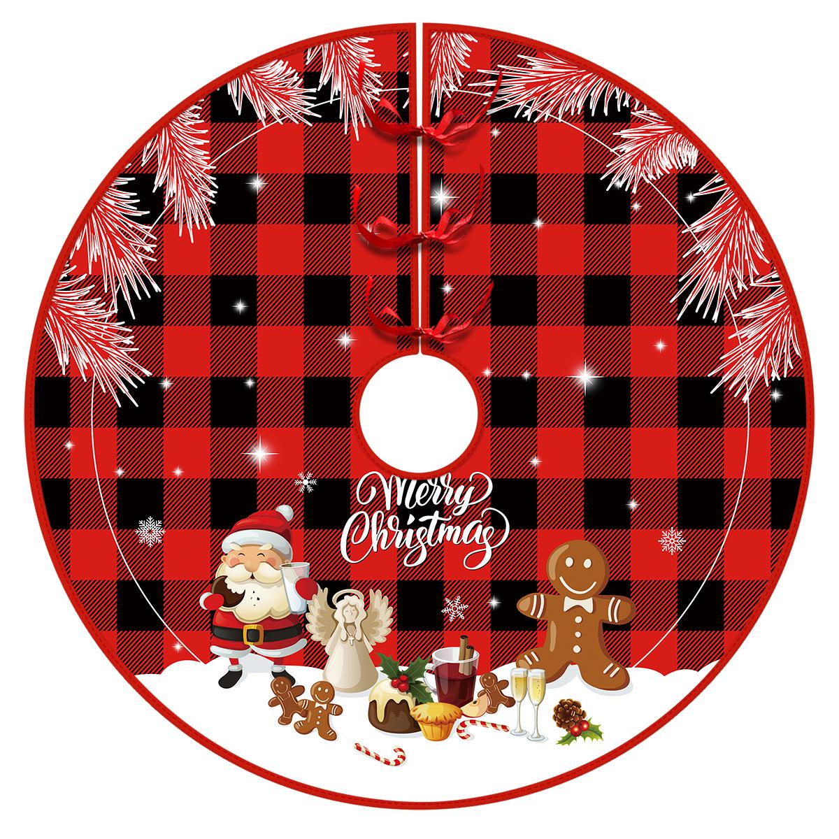 

Сніговик та Лось Спідниця для Різдвяної Ялинки – Прикраса та Орнамент для Святкової Вечірки 90cm with edging