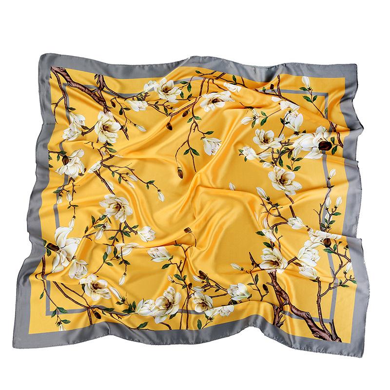 Women Silk Square Scarf Lady Bandana Head Wrap Shawl Satin Foulard Female Large Hijab Neckerchief Scarves Pashmina Headband