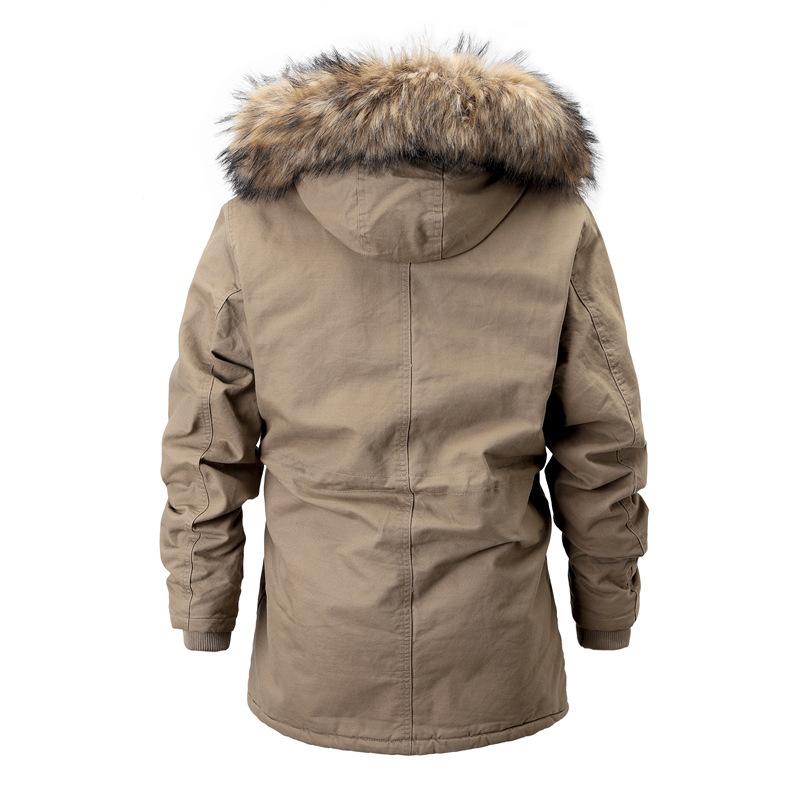 Winter Velvet Thickened Cotton-padded Clothes Men's Loose Coats Warm and Cotton-padded Jackets Middle-aged and Elderly Cotton-padded Clothes