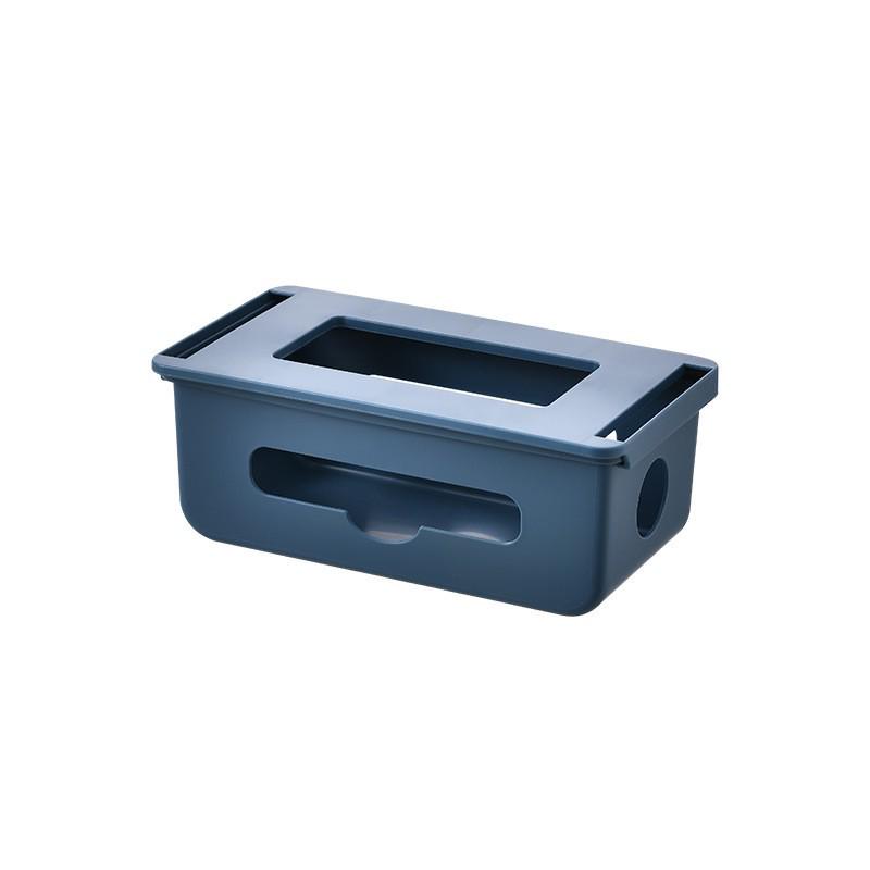 Punch-Free Desk Under Socket Storage & Adhesive Tissue Box