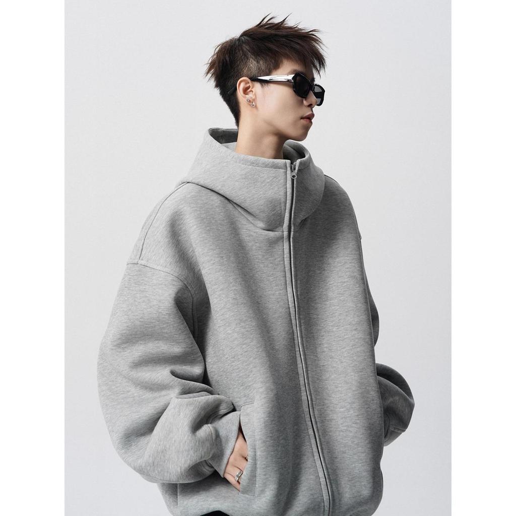Vintage Quick-Return Unisex Loose Fit Zipper Hoodie Sweatshirt