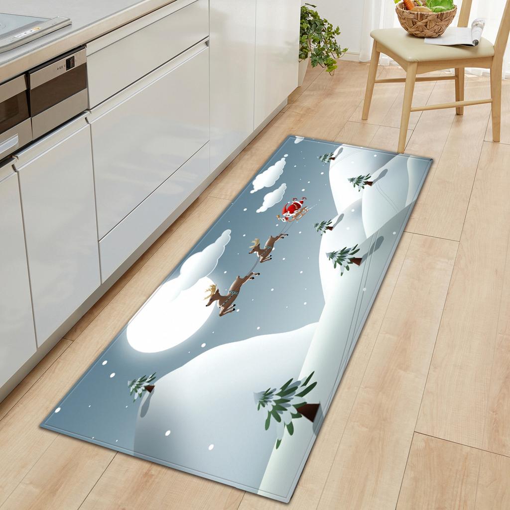 Christmas Kitchen Sand Carpet Doormat Long Floor Mat
