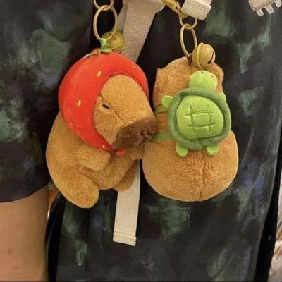 1-20 Stück Cartoon Capybara Anhänger Plüschtier Puppe Tasche Hängendes Ornament Niedlicher Kapila Schlüsselanhänger Puppe Schreibtisch Puppe Ornament Auto Anhänger