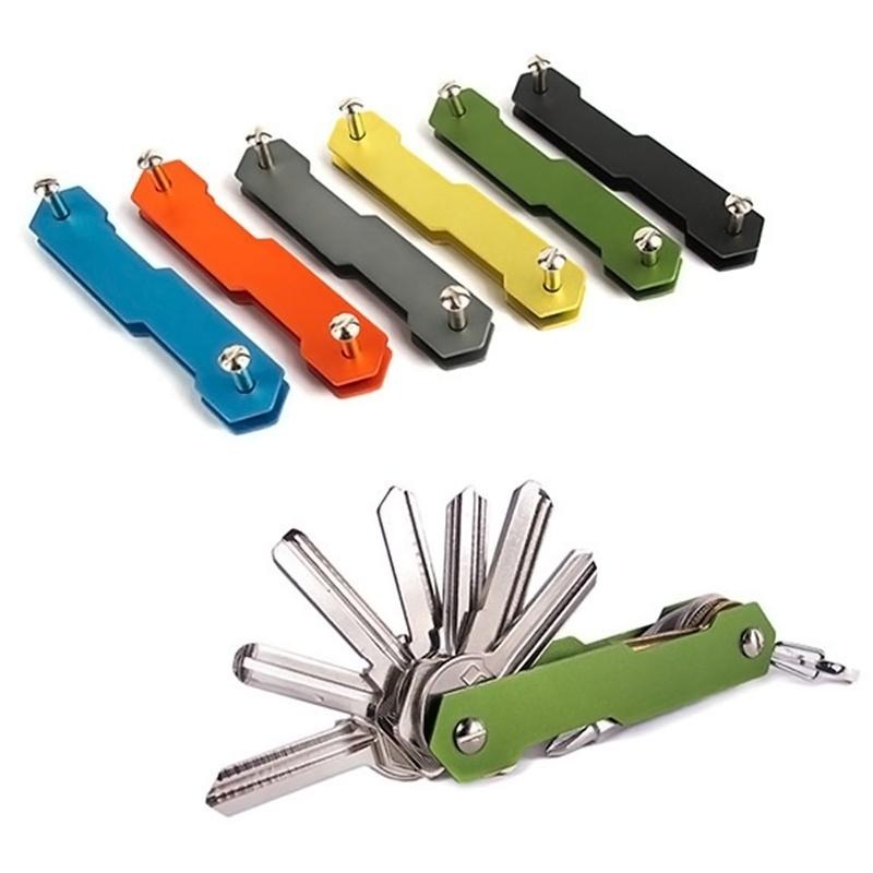 New Key Holder Clip Organizer Compact Keychain Key Hard Aluminum Oxide Intelligent Flexible Aerospace Case Keychains