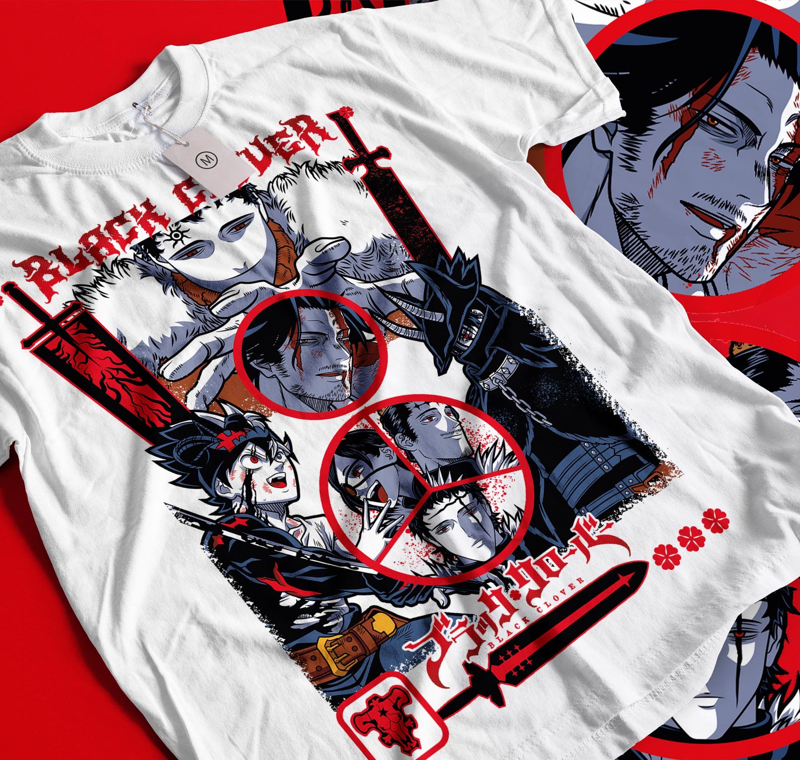 Black Bulls Anime T-shirt Unisex, Anime Manga Shirt, Anime Shirt, Anime Lover Shirt, Graphic Anime Tee, Manga Shirt, Japanese Shirts 4XL