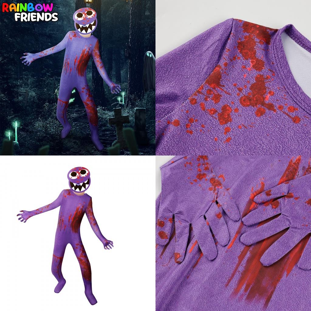 Kinder Roblox Rainbow Friends Cosplay Jumpsuit Kostüm für Halloween und Partys