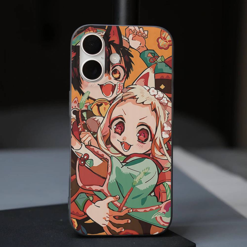 Anime Toilet-Bound Hanako-kun Phone Case For IPhone 17 16 15 14 13 12 11 Pro Plus Pro Max Soft Stripe Cover