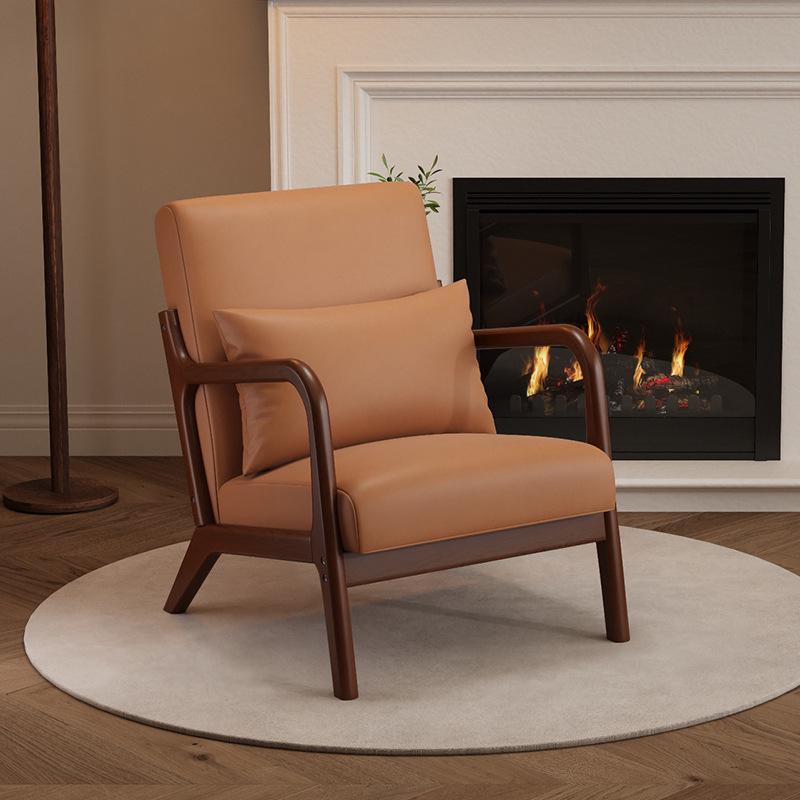 Nordischer Minimalistischer Sofastuhl - Modernes Massivholzdesign für Schlafzimmer, Wohnzimmer oder Balkon