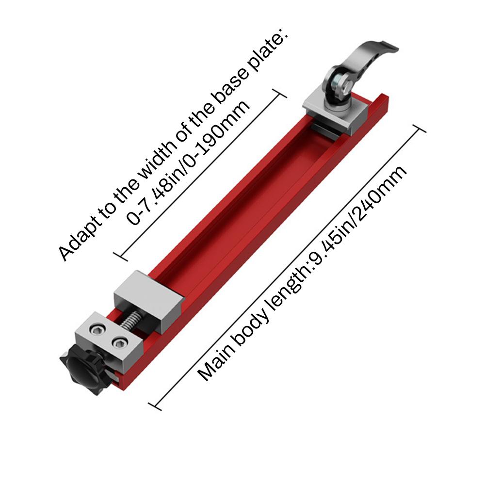 Adjustable Cutting Machine Base Guide Rail 240mm 360mm ABS Circular Saw GuidePositioning Clamp 2-Way Reverse Buckle Woodworking