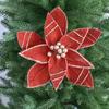 New simulated Christmas flower Christmas tree cuttings flannel big flower Christmas supplies DIY accessories Christmas tree dress up
