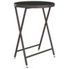 3 Piece Bistro Set Brown Poly Rattan and Tempered Glass