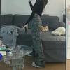 Hot Girl Camouflage Casual Jeans - European & American Style Streetwear for Autumn/Winter