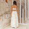 Summer Women Sleeveless Backless Print Slim A-Line High Waist Suspender Camisole Dress Long Casual Dresses S-XL Spring Fashion