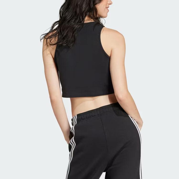 Adidas Future Icons Color Block Sleeveless Crop Top Women Tops Black IP1572