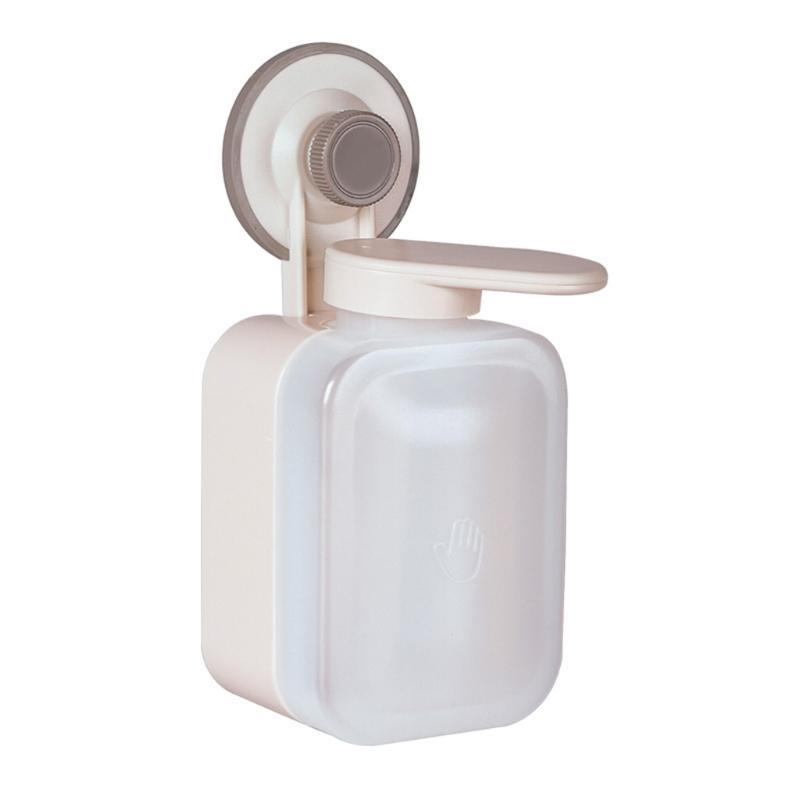 

652F Suction Cup Wall Mounted Hand Gel Dispenser Manual Soap Dispenser Liquid Containers for Offices Restaurants Hospitals