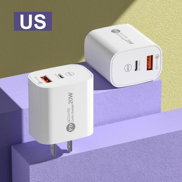 PD20W Dual-Port Charger for Apple Smartphones - Fast Quick Charge