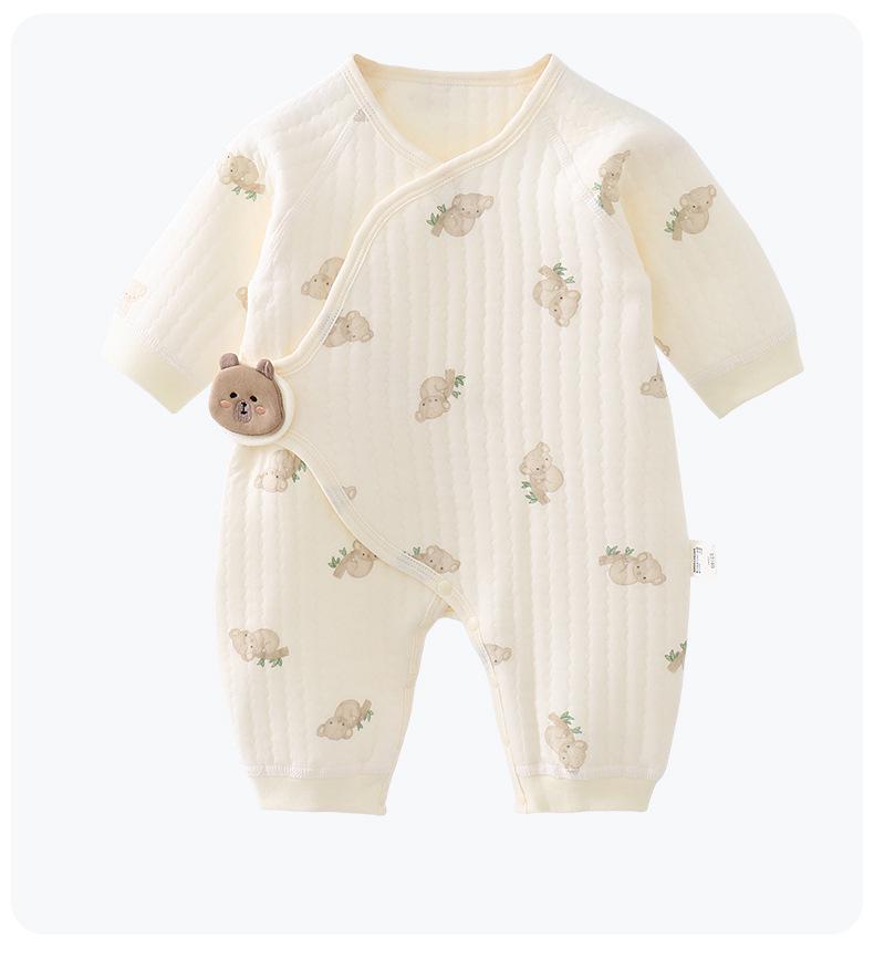 Pure Cotton Butterfly Baby Romper - Warm & Lightweight for Autumn/Winter