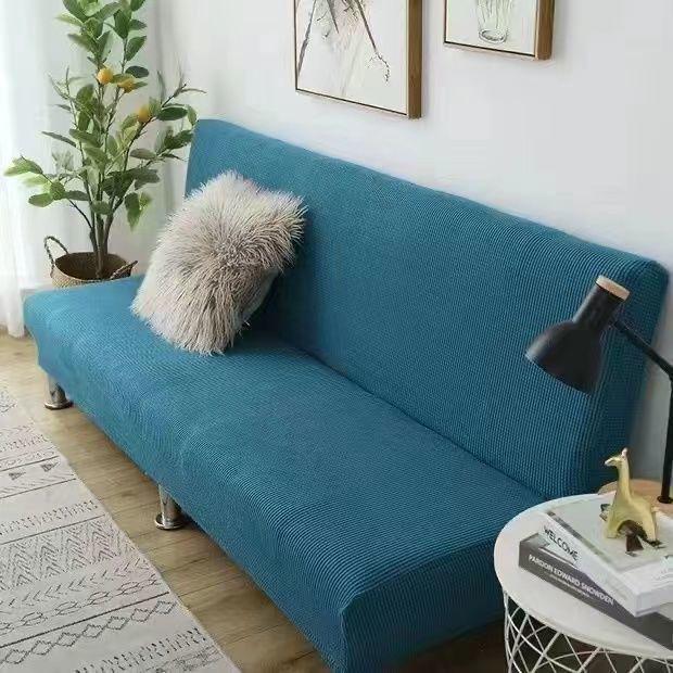 Moderne klappbare armlose Sofabett-Stretchhülle - Sofa-Handtuch mit vollständiger Abdeckung Large (Fits 190-210cm)