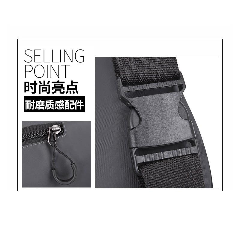 Large-capacity change cashier bag, leather film waterproof couple messenger bag, travel fashion versatile shoulder fanny pack