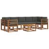 Outdoor Sofa Set with Cushions 8 Pcs Natural and Anthracite