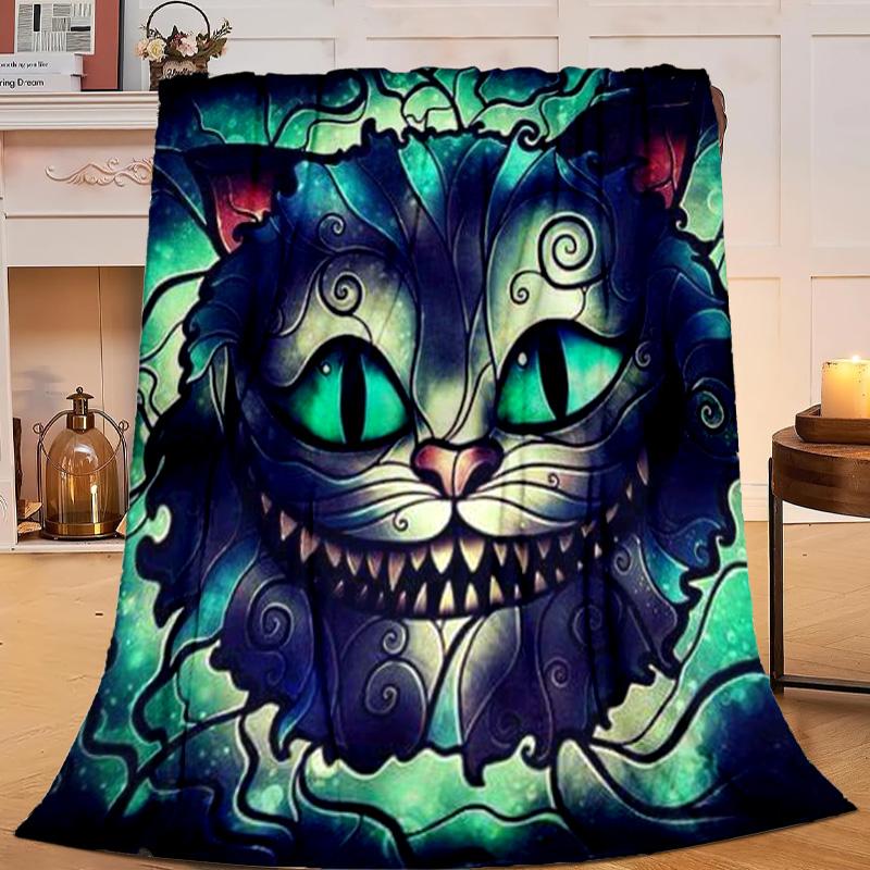 1PC Magic Cat Fantasy Art Flannel Blanket Gift, Suitable for Both Men And Women, Soft Ideal for Beds And Sofa, Birthday Or Christmas Gift