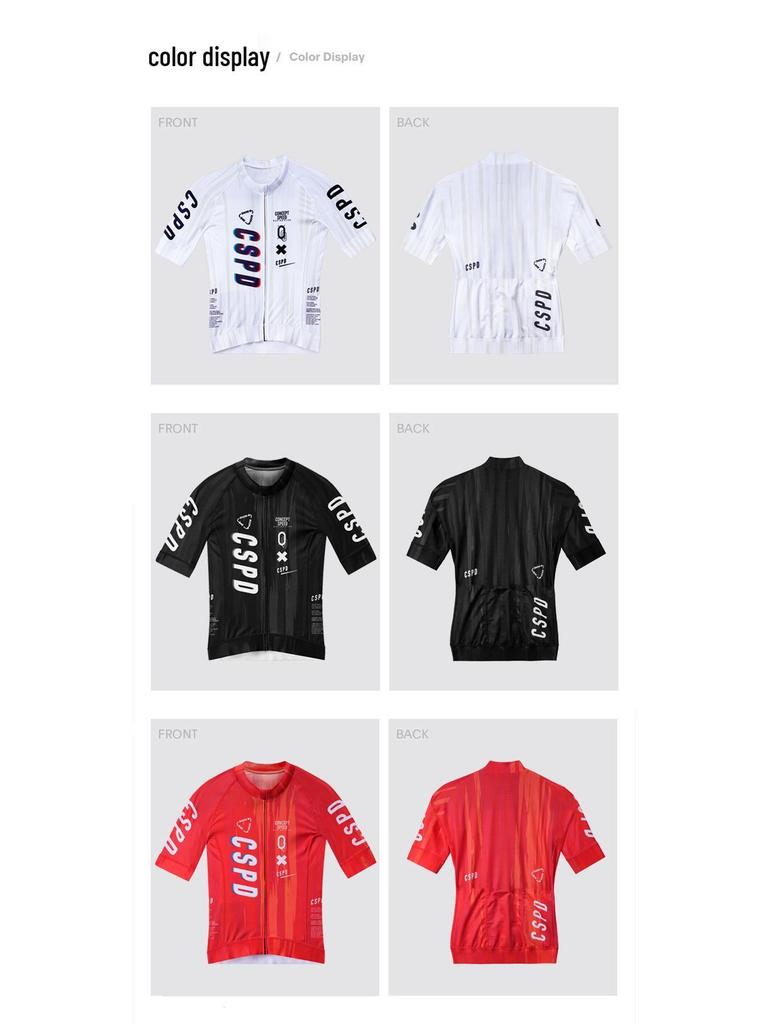 2024 CSPD Unisex Long Sleeve Cycling Jersey for Summer Outdoor Sports