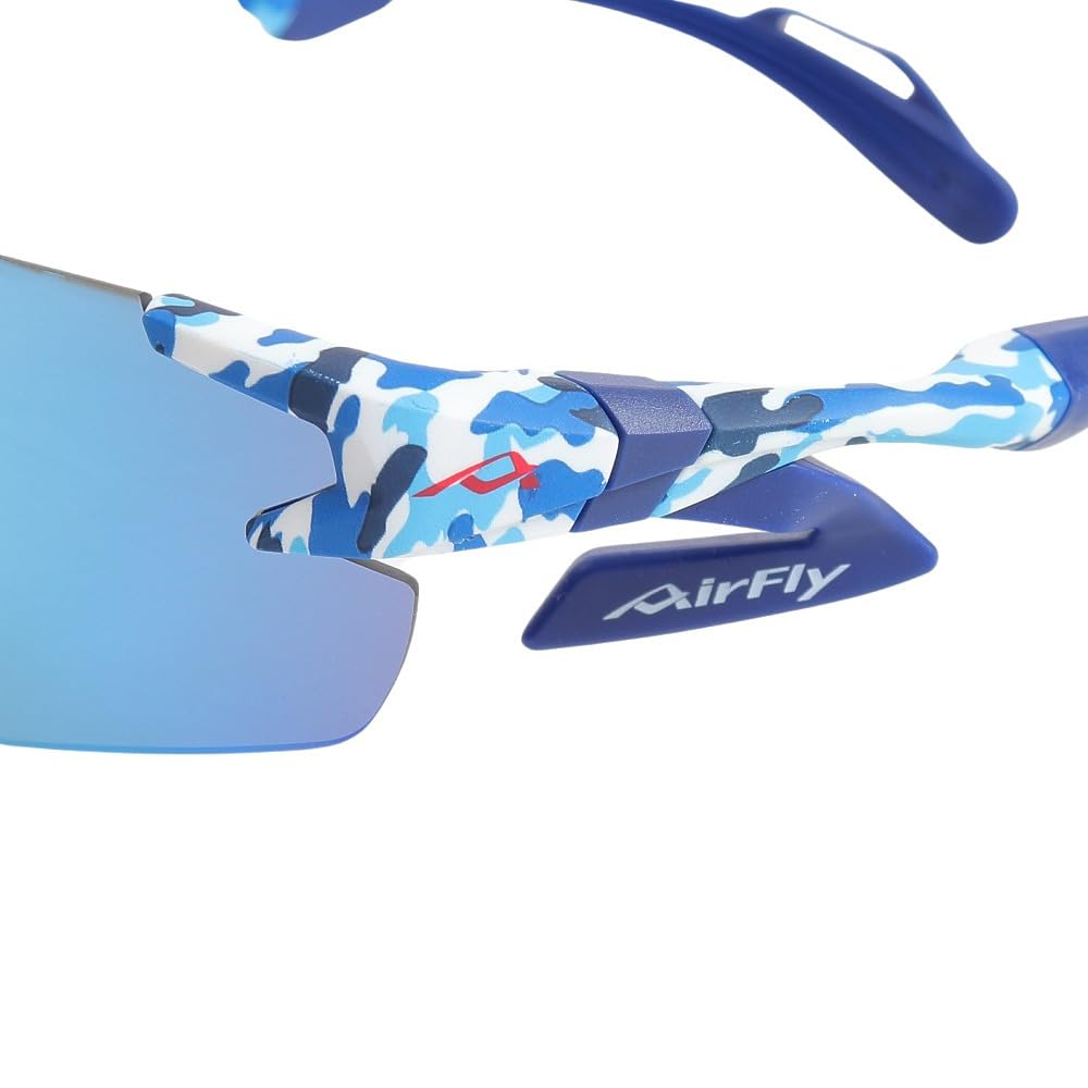 AirFly Sunglasses Blue Camouflage Mirror Free Size AF-301 C-4