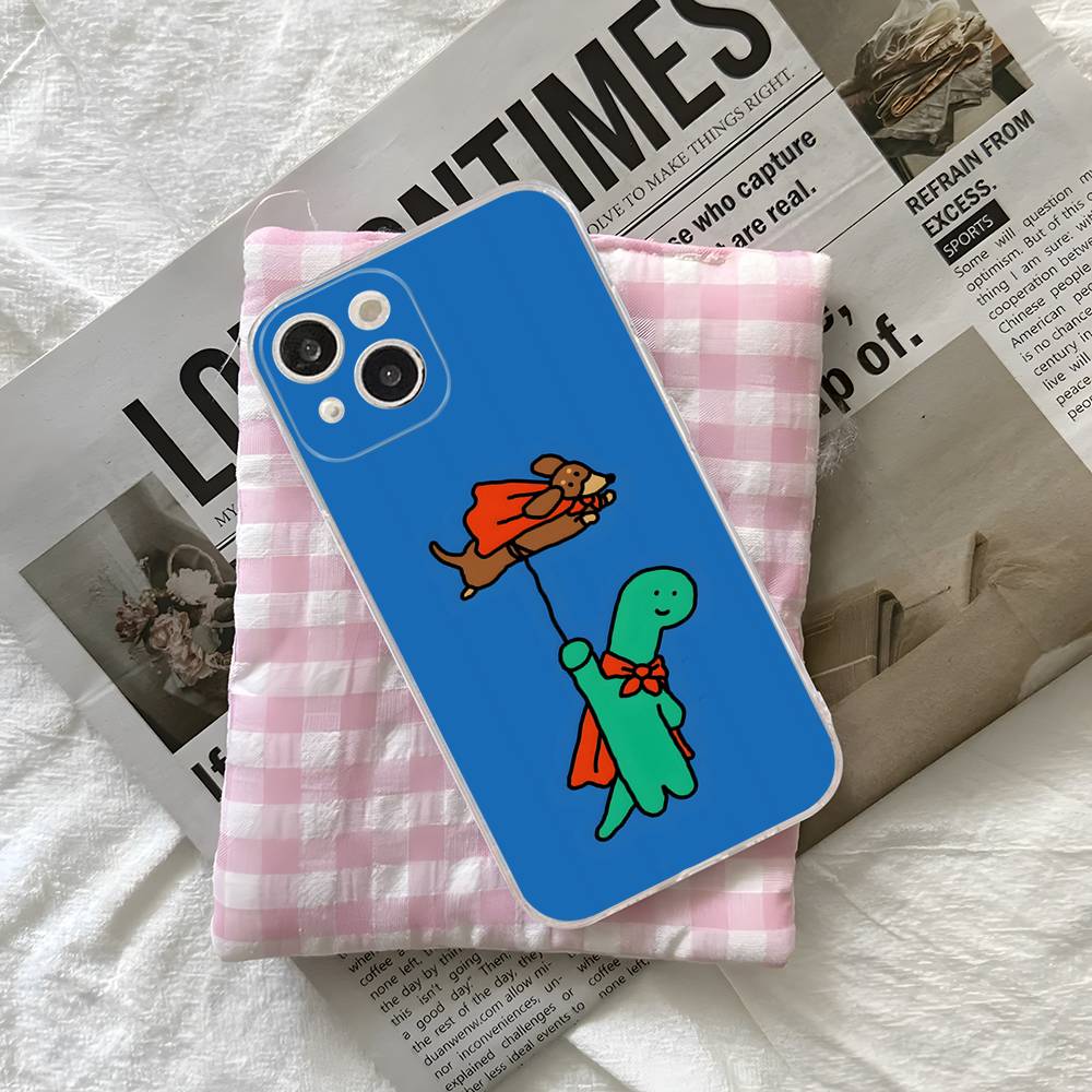 

Cute J-Jog-uman-s Dinosaurs Transparent Soft Phone Case For iPhone 15 12 14 16 17 13 Plus 11 Pro Max 13 Pro iPhone 17pro max