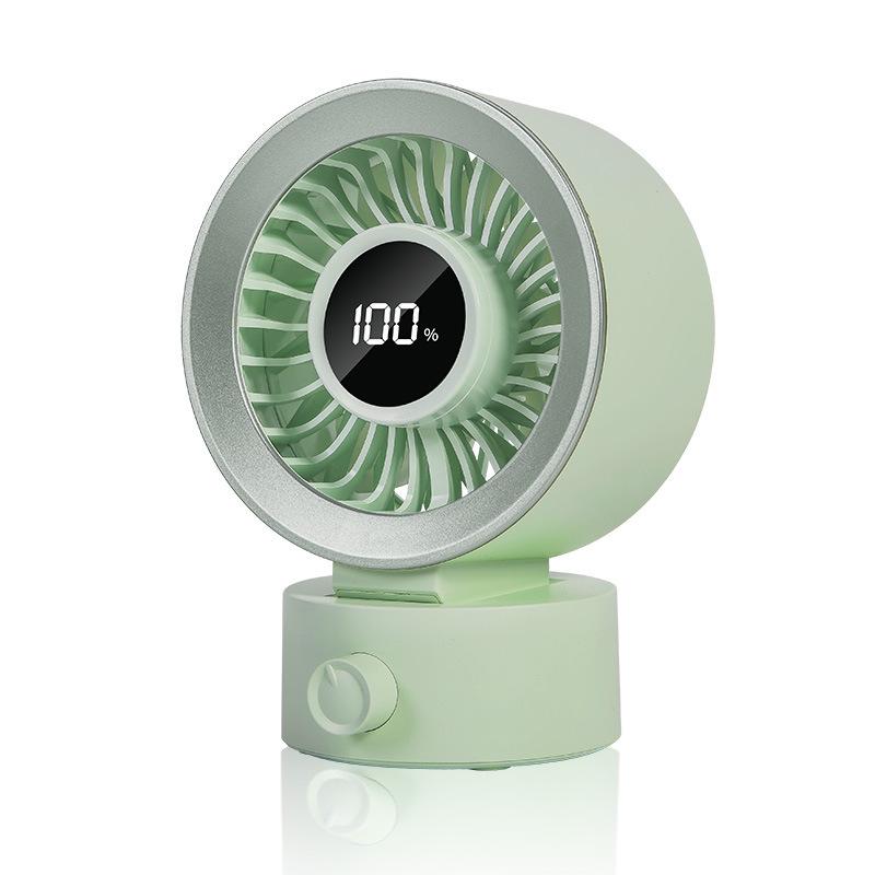 USB Rechargeable Silent Desktop Fan with Digital Display 118*92*159mm