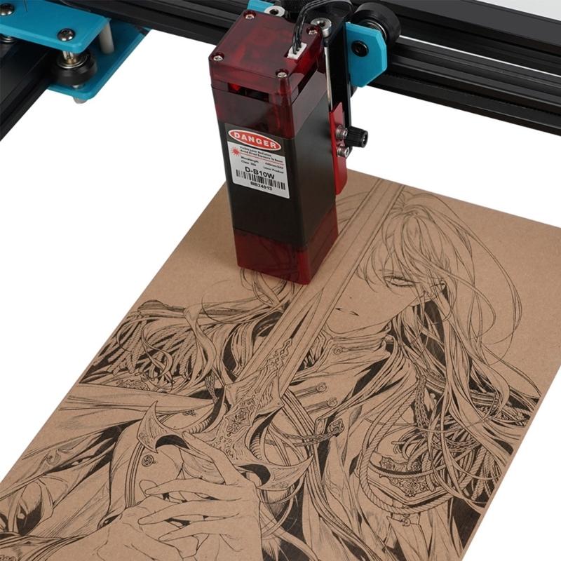 Module with Protective Cover, 10W Optical Power Upgraded 450nm 10W  Engraver Module Head for  Engraver