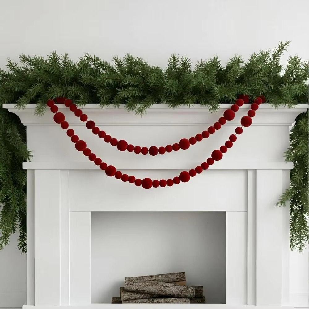 6FT Christmas Tree Hanging Ornament Red Christmas Decorations Halloween Party Decor