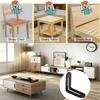 10 Pcs 1 9/10" Adjustable L-Shape Corner Brace with Slot, Metal Connector Slidable Slotted Joint Right Angle Bracket Fastener for Wood Chair