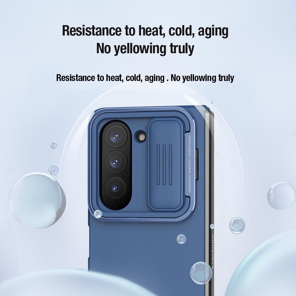 Nillkin CamShield Silky Case For Samsung Galaxy Z Fold 5 Camera Slider Liquid Silicone Shockproof Back Cover