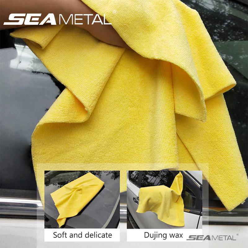SEAMETAL 40x40cm Edgeless Microfiber Towel Super Soft Car Washing Towel Super Absorbent Auto Drying Cloth Cleaning Rag