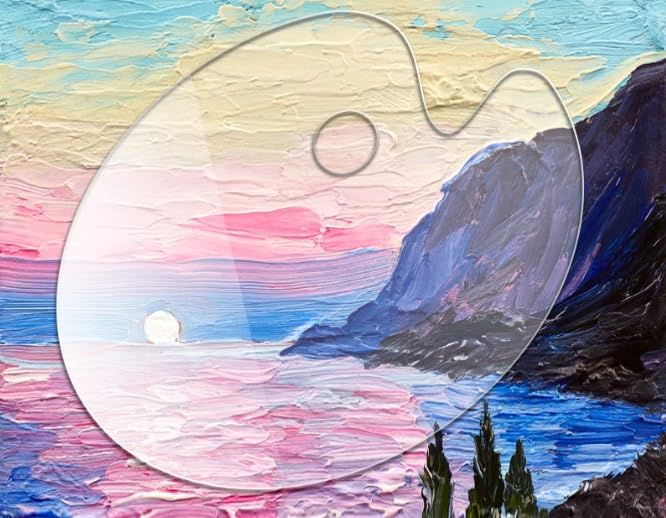 Bridporio Sada 2 akvarelových palet Průhledná paleta Akrylová paleta Paleta Barva Akvarel Akvarelový Pigment Nádobka Sada barev Paletka na barvy