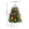 Holiday Christmas Tree with Tripod Stake Artificial Xmas Tree with Balls Berries Holiday Planter Filler for Front Porch Pathway