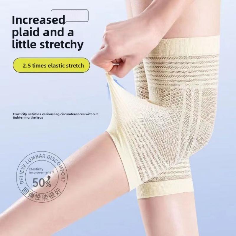 1Pair Summer Knee Cover Breathable Non-slip Joint Pain Relief Compression Kneepads Air Conditioning Thin Warm Knee Brace