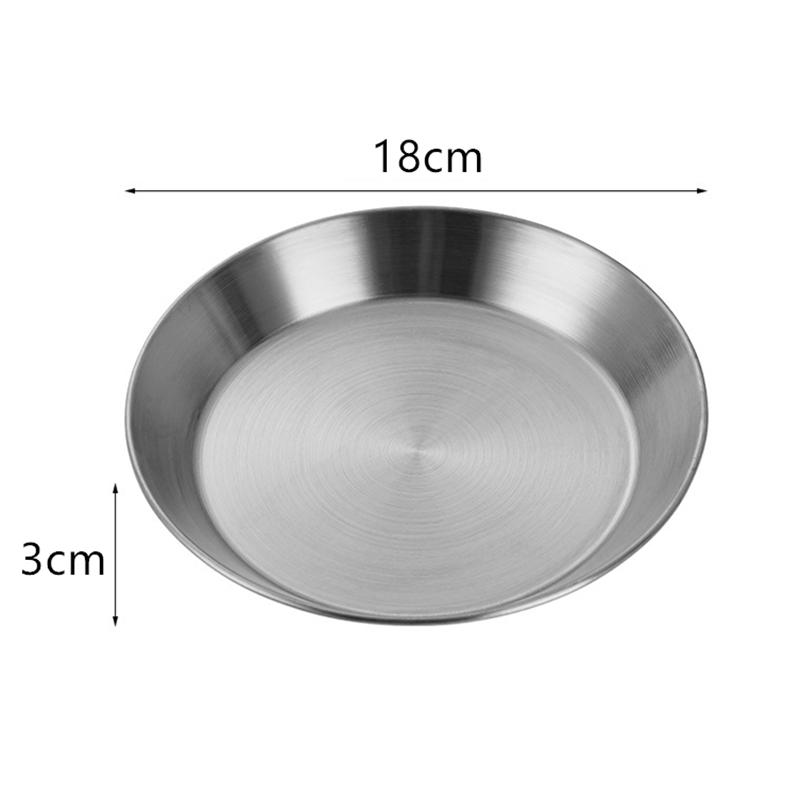 

Круглая форма для торта из нержавеющей стали 304 с антипригарным покрытием, противень для выпечки пиццы, приготовленная на пару еда, тарелка для хранения гриля, кухонные принадлежности