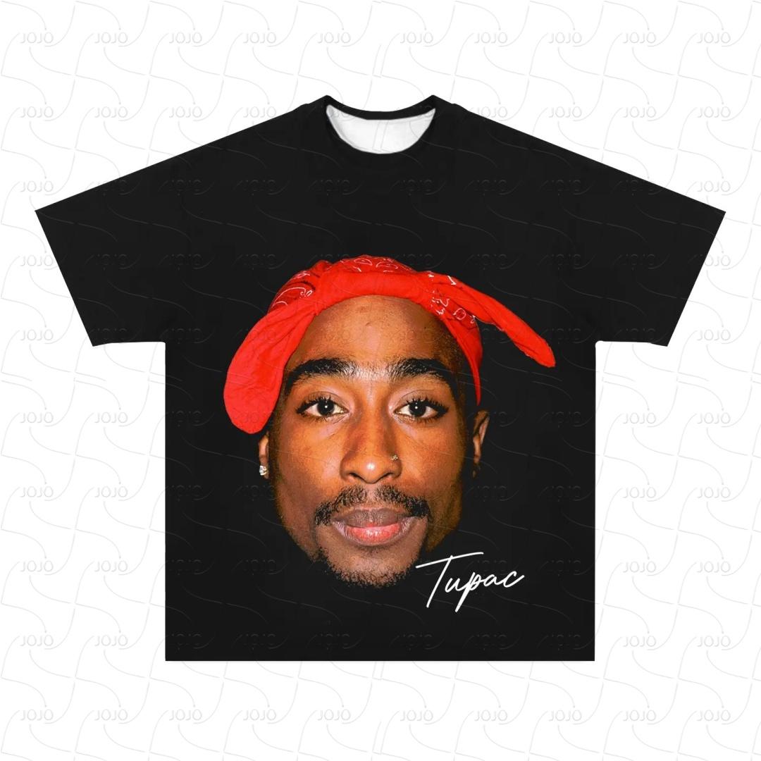 

Репер 2PAC Ретро Графічна Футболка Чоловіча Хіп-Хоп Одяг Футболки Y2k Унісекс Мода Оверсайз Гетто Гангстер Тупак Топ XL