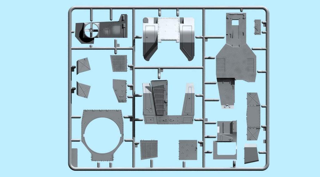 ICM French Panhard Armored Vehicle with Armored Vehicle Crew Plastic Model 35381 1/35 AMD-35 (178)