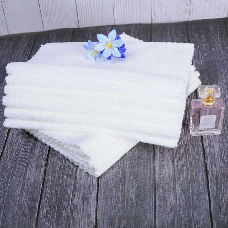 30*70cm Lace White Towel Bath Center Towel Hotel Hotel Pedicure Barber Store Head Wrap Disposable White Towel
