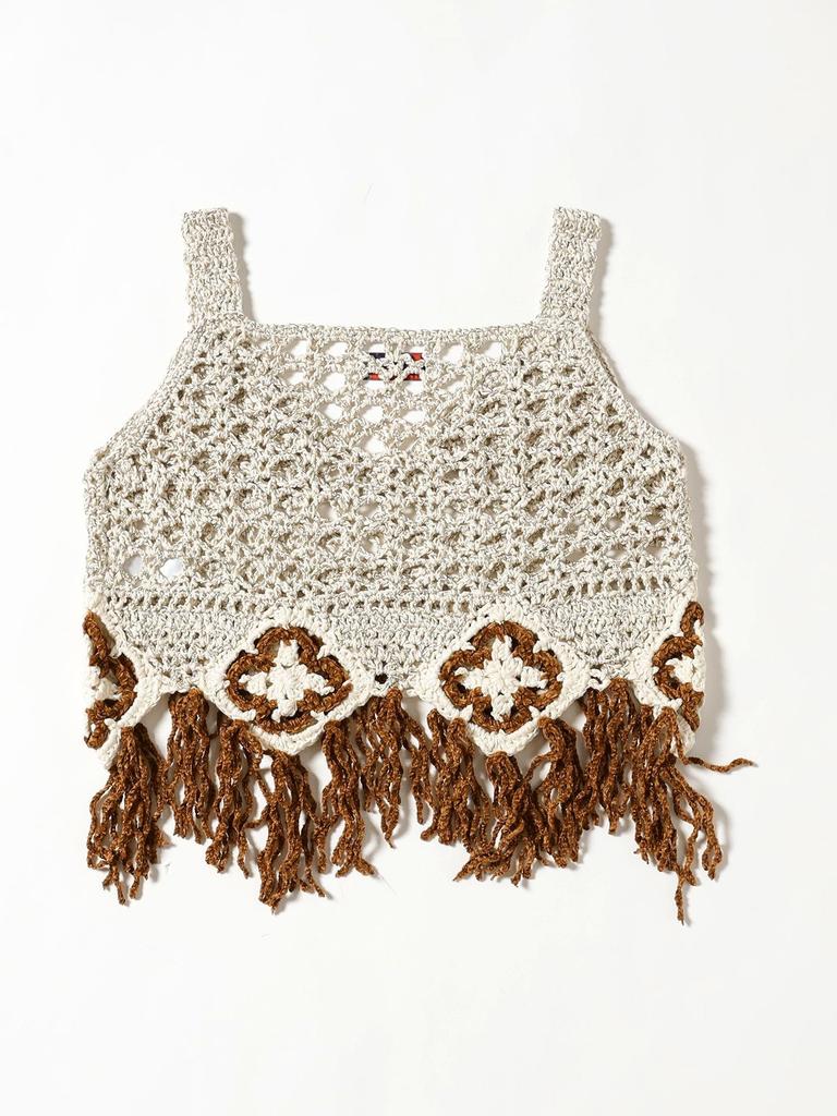 BEAMS Life Store by BEAMS S/S Knit Vest LOGAN Knitting Mills Mole Paper Bustier Women's Brown One Size