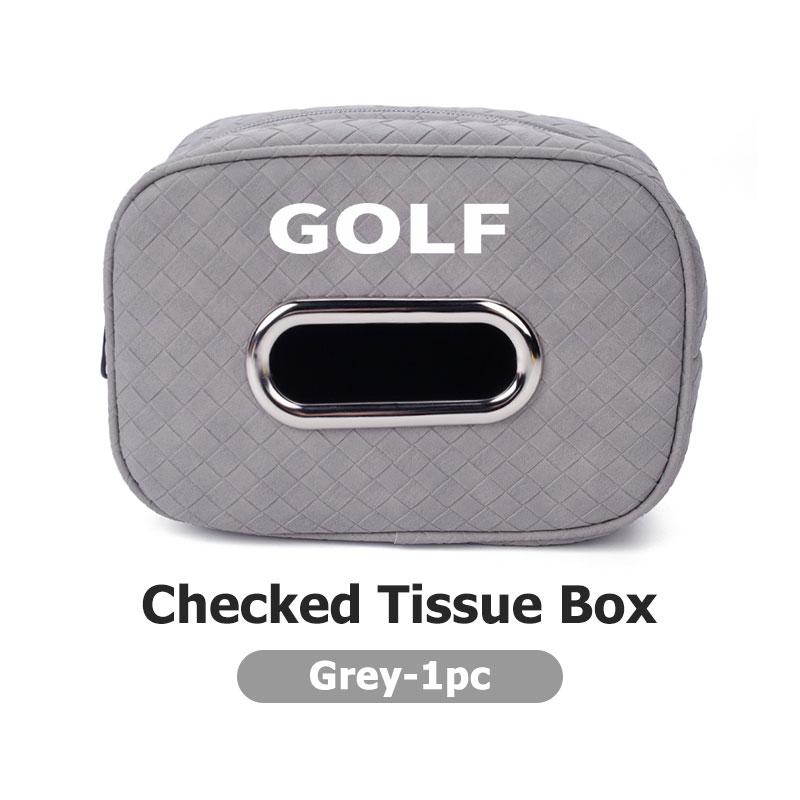 137Car Tissue Box Checkered Napkin Paper Storage Bag Organizer For Volkswagen VW Golf Jetta Passat mk4 mk5 mk6 CC B5 B6 B7 Golf