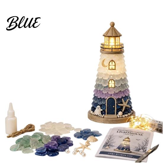 Beach Theme Room Up Unique DIY Kit Glass Lighthouse Decor Sea 3D Light Handmade Gift