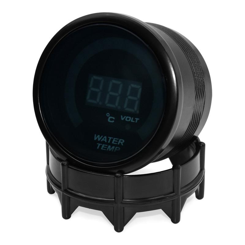 52mm LED Light Car Racing Modification Digital Water Temperature Gauge Celsius Temp Meter With Water Temperature Sensor 10mm