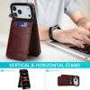 Stand Flip Card Holder Phone Case for For IPhone 17 Air 16E 16 Pro Max 15 14 Plus 11 13 12 Mini XR XS Wallet Retro Leather Cover