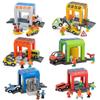 Wooden Train Track Toys Plastic Police Station/Car Wash Room City Scene Wooden Tracks Accessories Railway Toys for Children