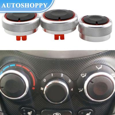 3Pcs/set Liga de alumínio Carro Ar Condicionado Interruptor de Controle de Calor Botão AC Botões para Hyundai Elantra Verna Acessórios