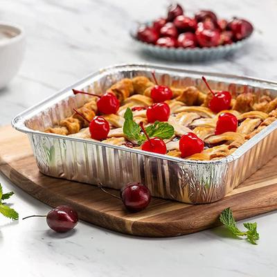 10/30Pcs Disposable Aluminum Foil Pans Waterproof & Oil-Proof Square Baking Foil Box High-Temperature Resistance Baking Pan Liner Kitchen Drip